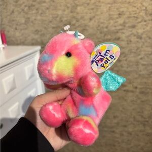 Pink Tie-Dye Plush Dragon